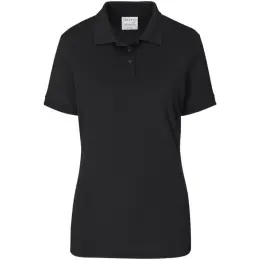 Ladies Okiyo Shizen Eco Golf Shirt Black Front